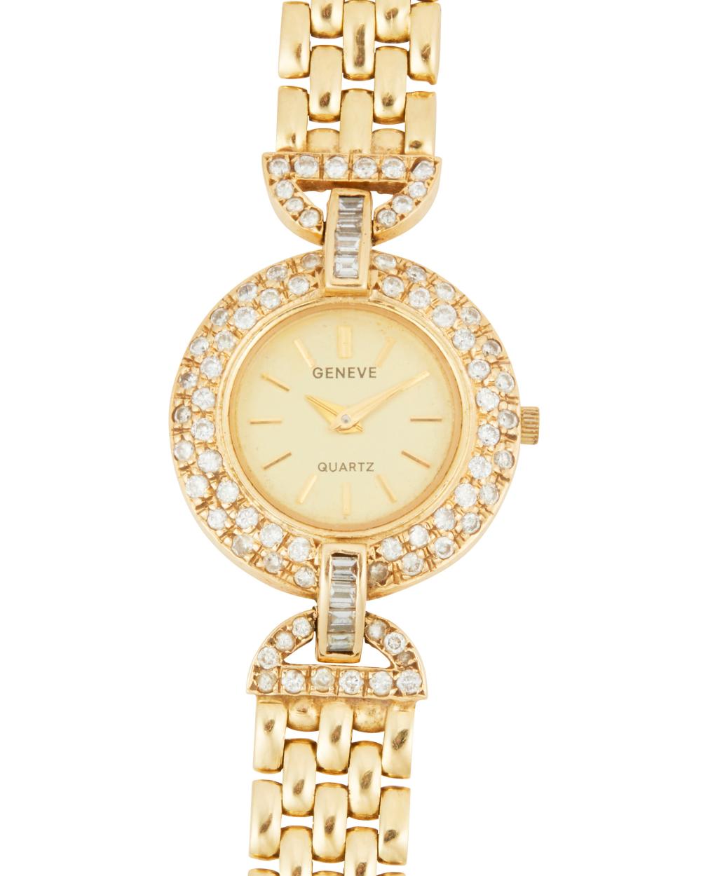 A GENEVE DIAMOND AND GOLD