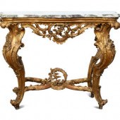 A Genovese Carved Giltwood Con