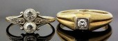 A gentleman's 14ct gold and di
