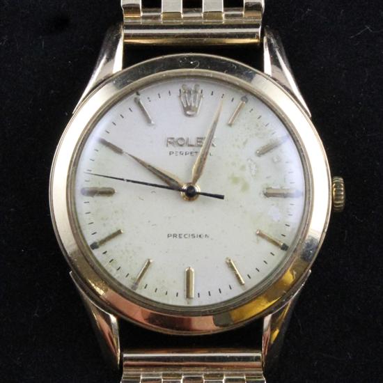 A gentleman's 1950's 9ct gold Rolex