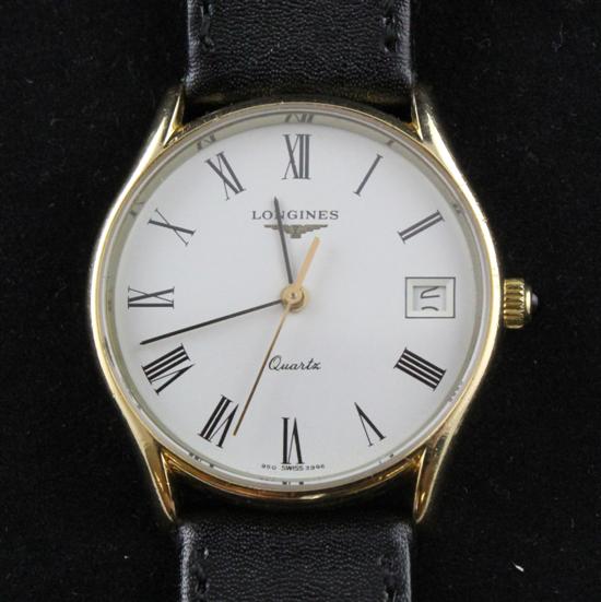 A gentleman's 9ct gold Longines