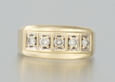 A Gentleman's Diamond Ring 14k