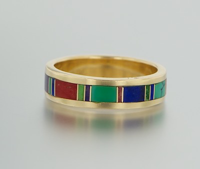 A Gentleman's Hardstone Inlaid Gold