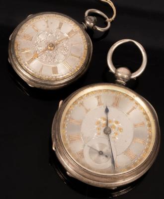 A gentleman's open faced silver