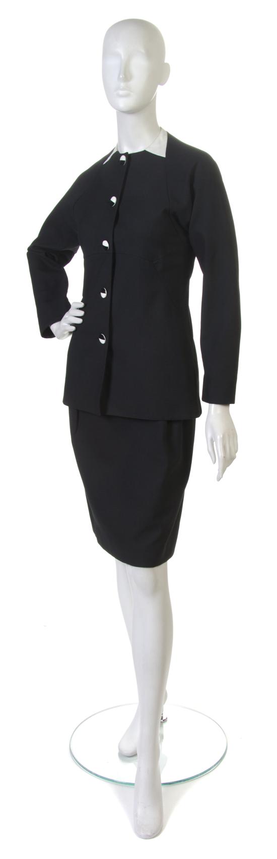 A Geoffrey Beene Black Cotton Skirt