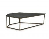 A GEOMETRIC STONE COFFEE TABLE