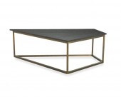 A GEOMETRIC STONE COFFEE TABLE