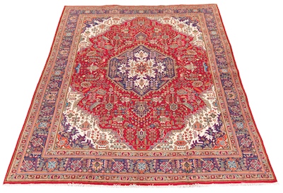 A Geometric Tabriz Blue/plum
