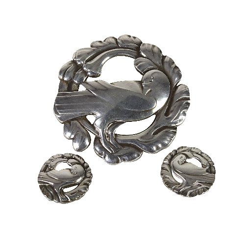 A Georg Jensen brooch modelled as a