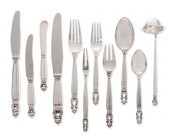 A GEORG JENSEN SILVER ACORN FL