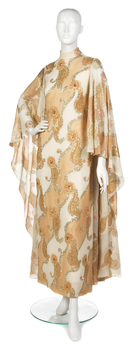 A George Halley Beige and Apricot