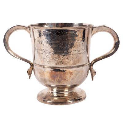 A George I silver loving cup,