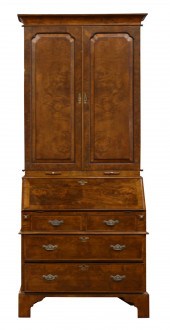 A GEORGE I STYLE WALNUT BUREAU
