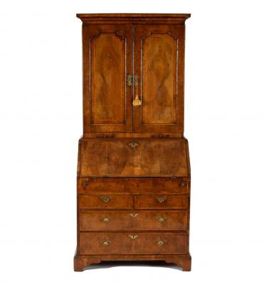 A George I walnut and herringbone