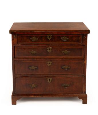 A George I walnut bachelor's chest,