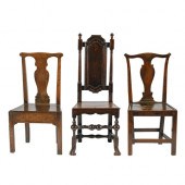 A George I walnut chair, with