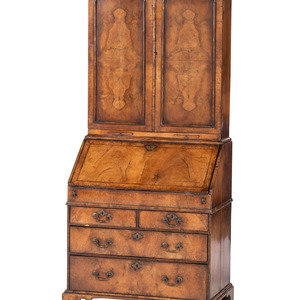 A George I Walnut Secretary Desk