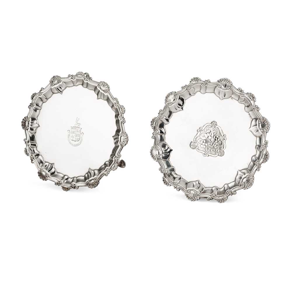 A GEORGE II CARD TRAY Ebenezer