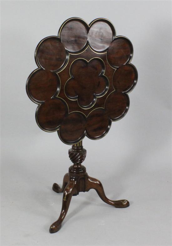 A George II mahogany and brass