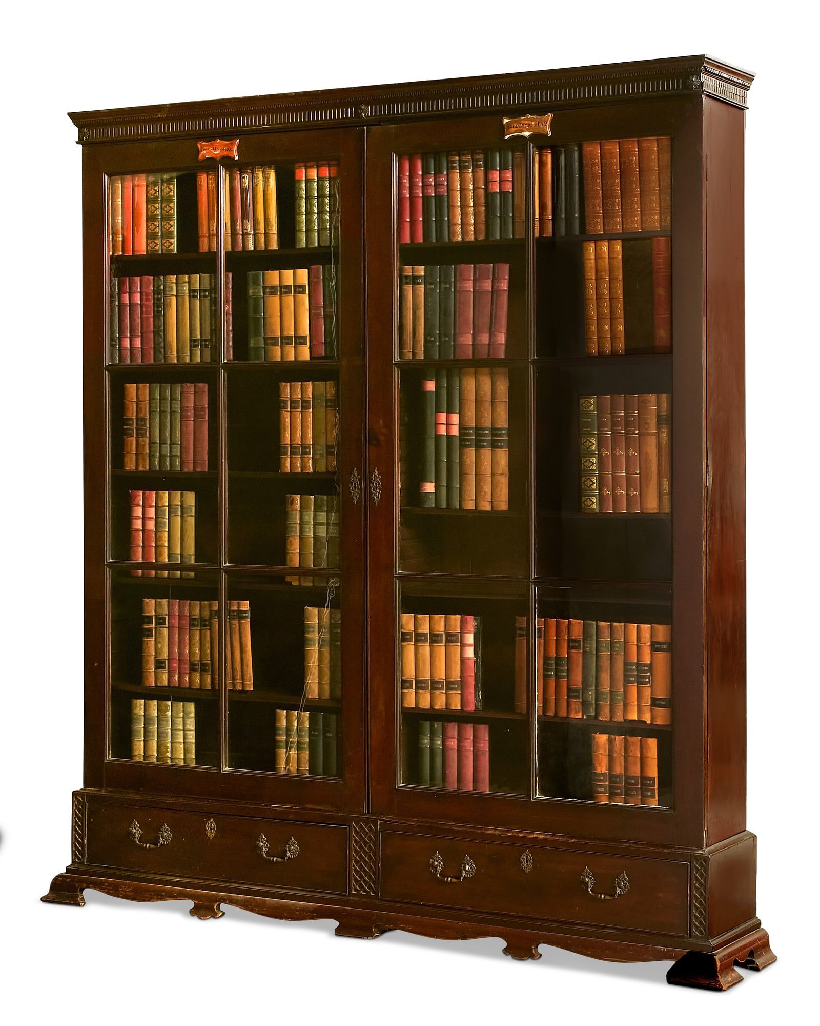 A GEORGE II MAHOGANY BOOKCASEA