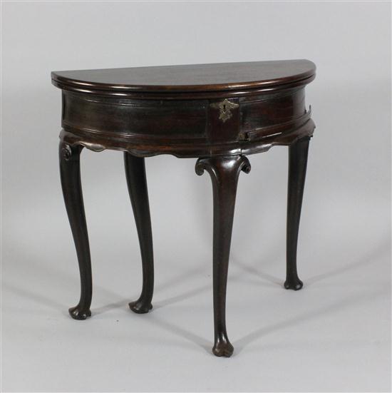 A George II mahogany double fold