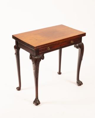 A George II mahogany tea table,