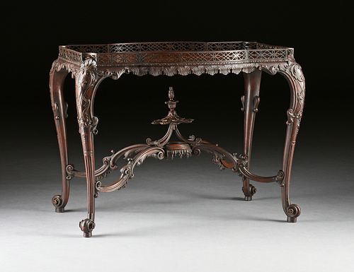 A GEORGE II ROSEWOOD TOPPED AND