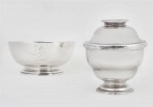 A GEORGE II SILVER BOWL AND SI