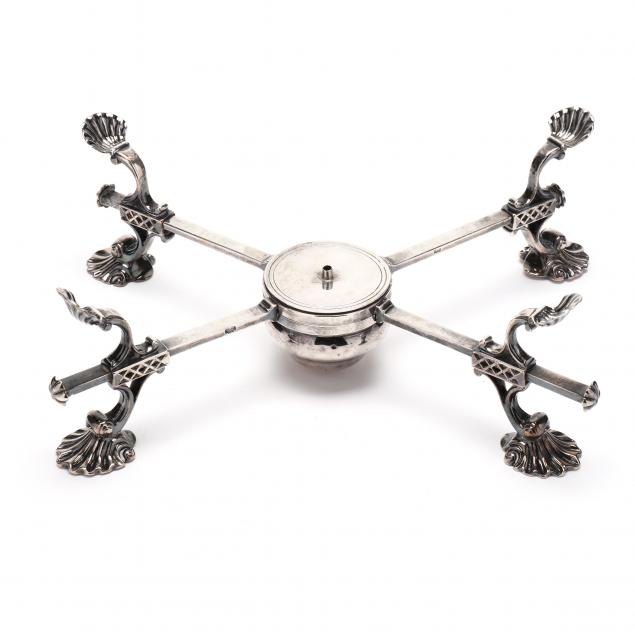 A GEORGE II SILVER DISH CROSS