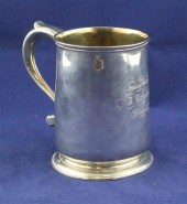 A George II silver mug inscrib