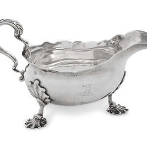 A George II Silver Sauce Boat