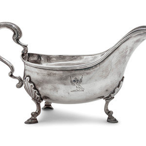A George II Silver Sauceboat