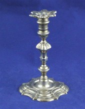 A George II silver taperstick