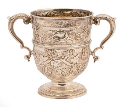 A George II silver two-handled
