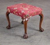 A GEORGE II STYLE WALNUT STOOL