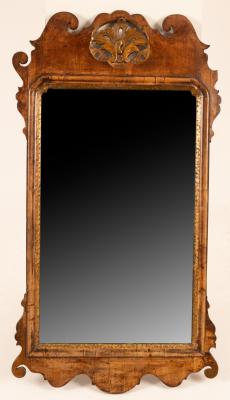 A George II walnut and parcel