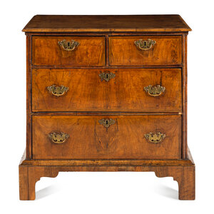 A George II Walnut Chest of Drawers