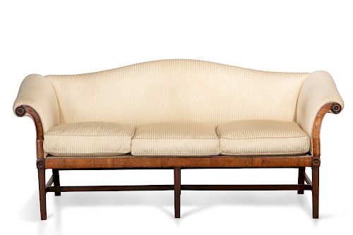A GEORGE II WALNUT SOFAA George