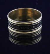 A George III black enamelled 1