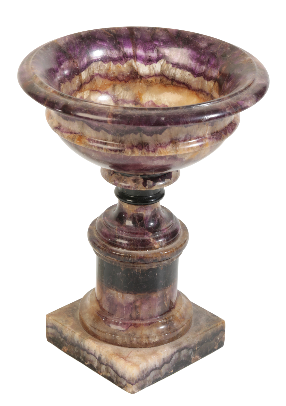 A GEORGE III BLUE JOHN URN of