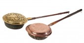 A GEORGE III BRASS AND COPPER