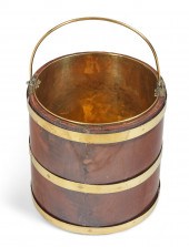 A GEORGE III BRASS BOUND MAHOG