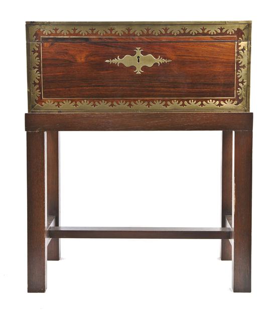 A George III Brass Inlaid Lap