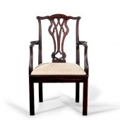 A GEORGE III CARVED EXOTIC HAR