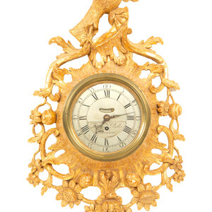 A George III Carved Giltwood Cartel