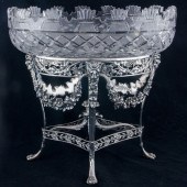 A GEORGE III CUT GLASS AND STE