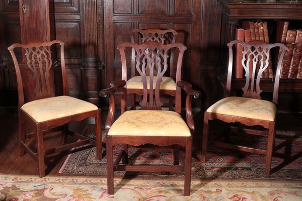 A GEORGE III ELBOW CHAIR of