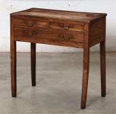 A GEORGE III ELM SIDE TABLEA G