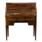 A GEORGE III FIGURED MAHOGANY