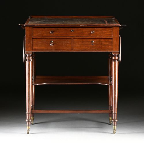 A GEORGE III FLAME MAHOGANY